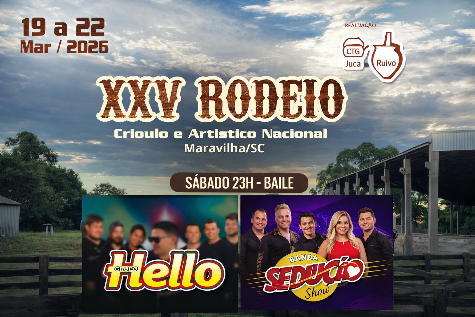 25° RODEIO CRIOULO E ARTÍSTICO NACIONAL - GRUPO HELLO | BANDA SEDUÇÃO